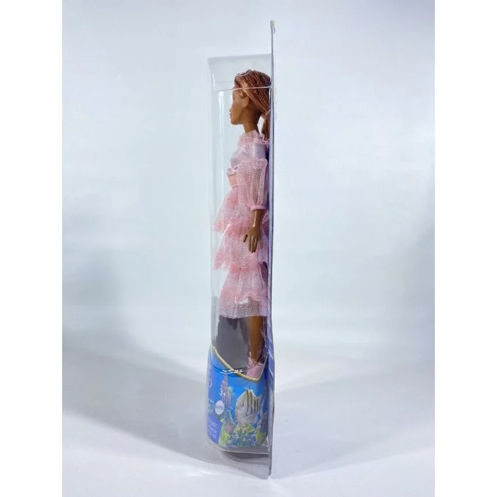 Disney The Little Mermaid Live Action Ariel Doll On Land Celebration Pink Dress